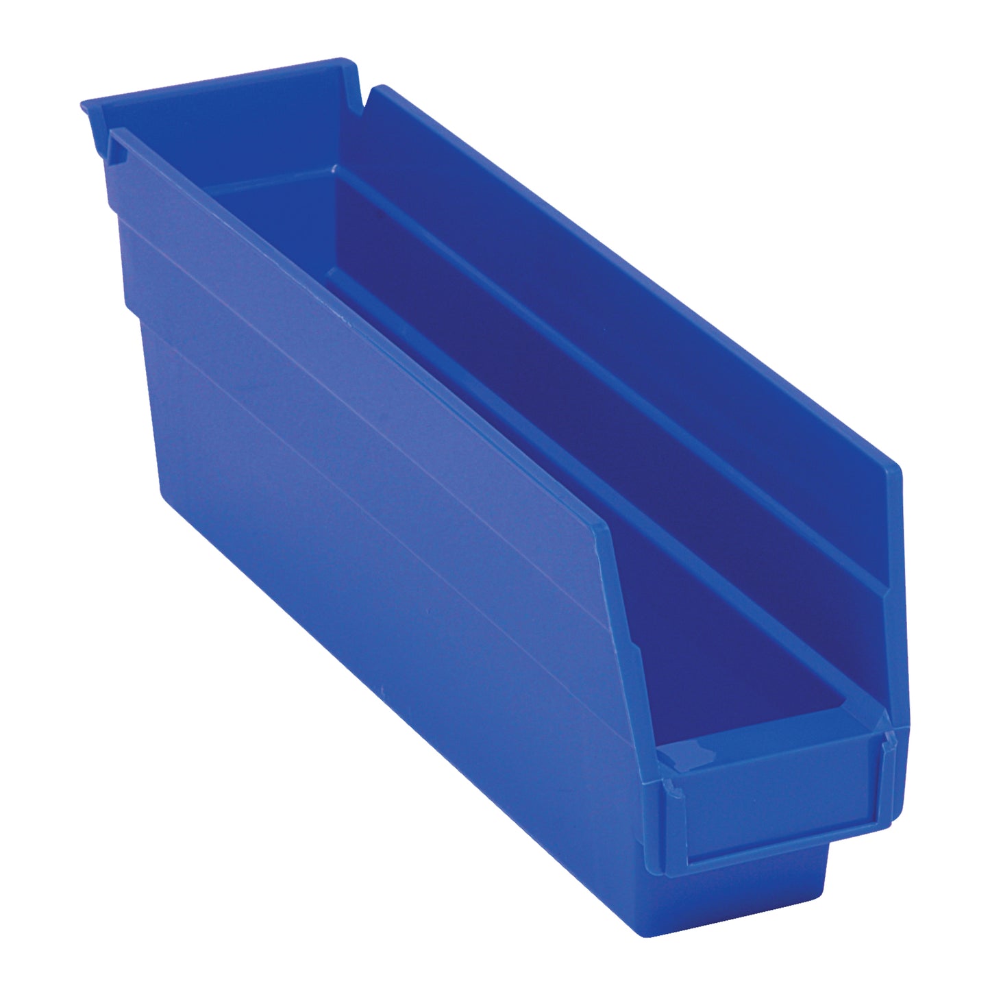 Shelf Bins, 2-3/4" W x 4" H x 11-5/8" D, Blue, 30 lbs. Capacity