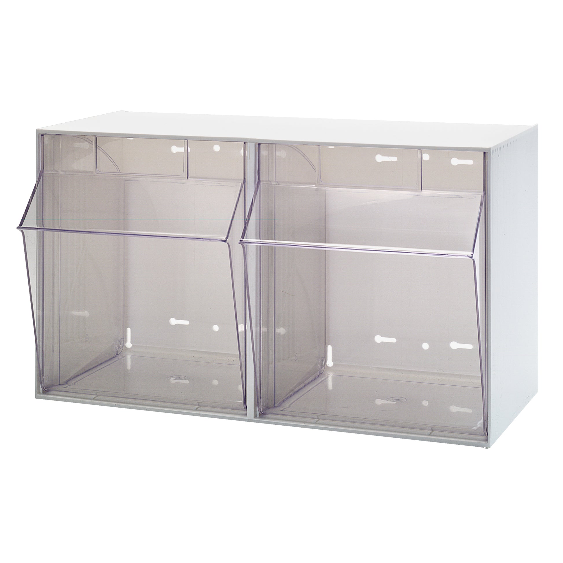 Clear Tip Out Bins, 23-5/8" W x 11-3/4" D x 13-7/8" H, 2 Drawers