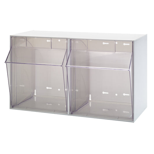 Clear Tip Out Bins, 23-5/8" W x 11-3/4" D x 13-7/8" H, 2 Drawers