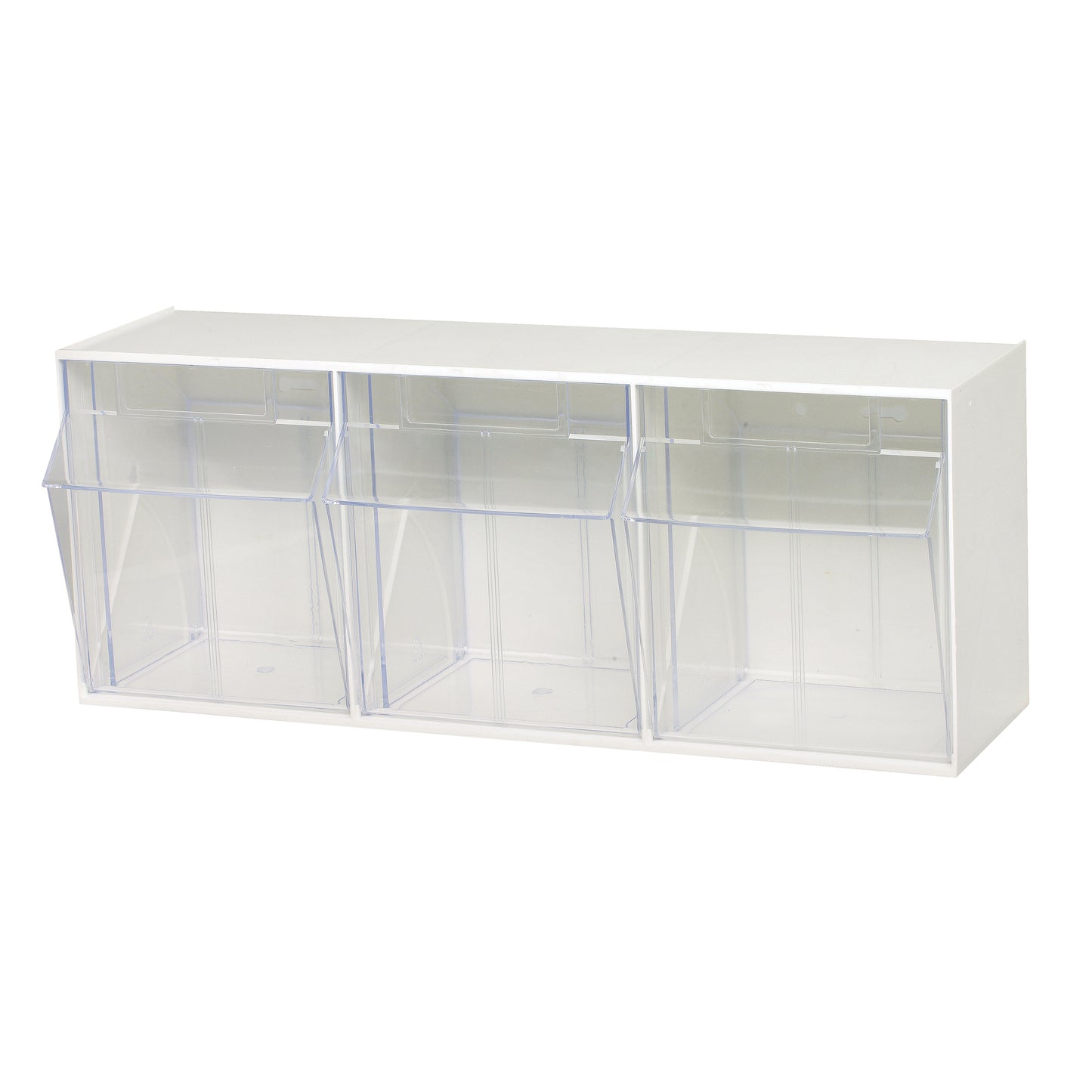 Clear Tip Out Bins, 23-5/8" W x 7-3/4" D x 9-1/2" H, 3 Drawers