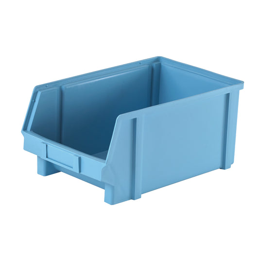 Plastibox® Parts Bin, 8-1/10" W x 6" H x 12-4/5" D, Blue