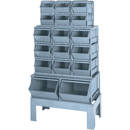 Pre-Engineered Bin Combination, 1000 lbs. Cap., 33-1/2" W x 19 1/2" D x 54-1/4" H, Blue