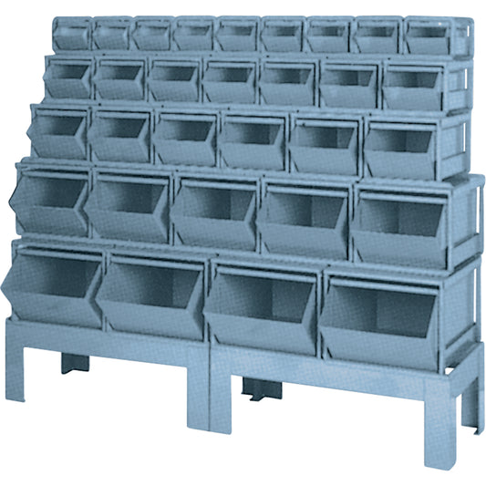 Pre-Engineered Bin Combinations, 1000 lbs. Cap., 68" W x 19-1/2" D x 55 1/4" H, Blue