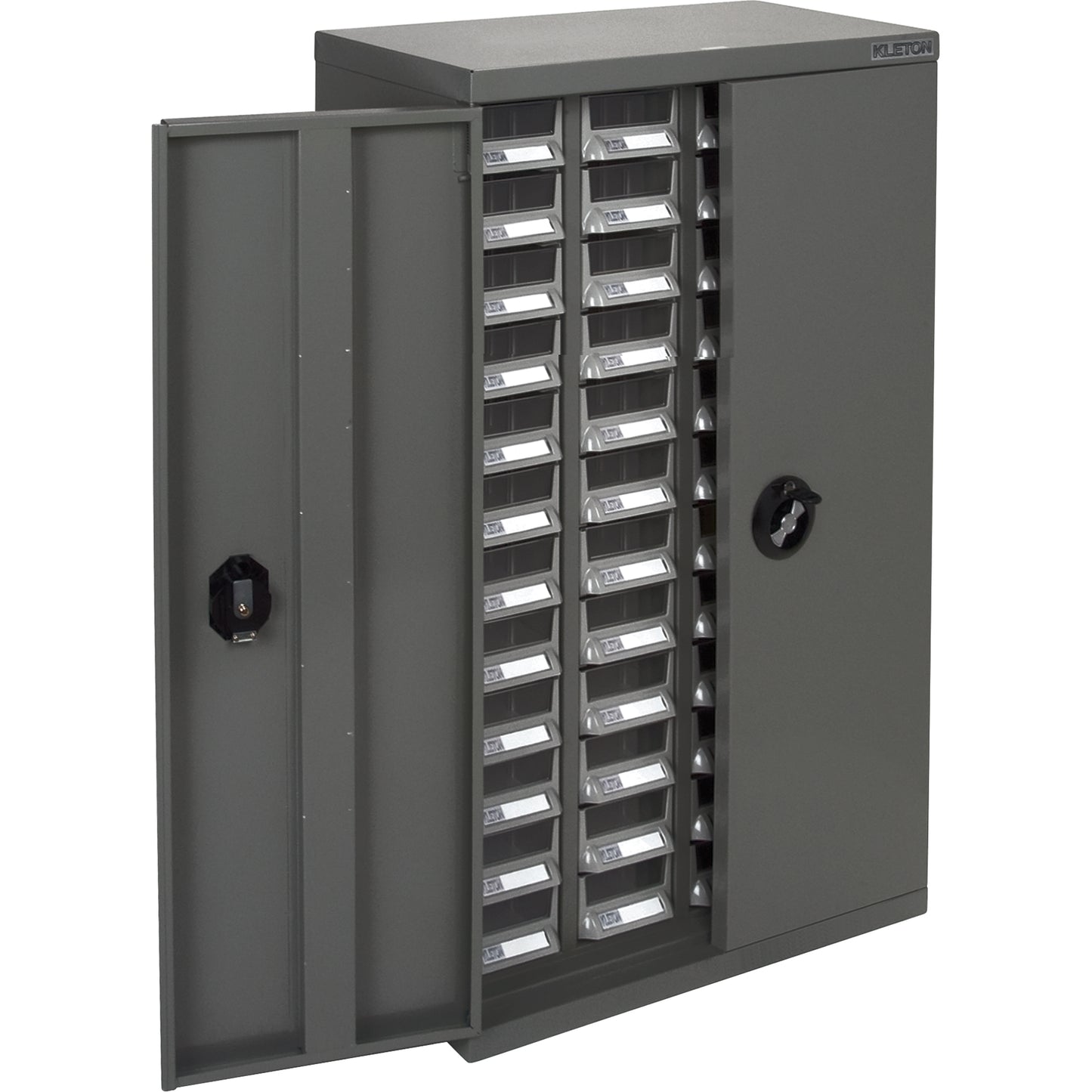 KPC-400 Parts Cabinet, Galvanized Steel, 48 Drawers, 22-3/5" x 10-4/5" x 36-9/10", Grey