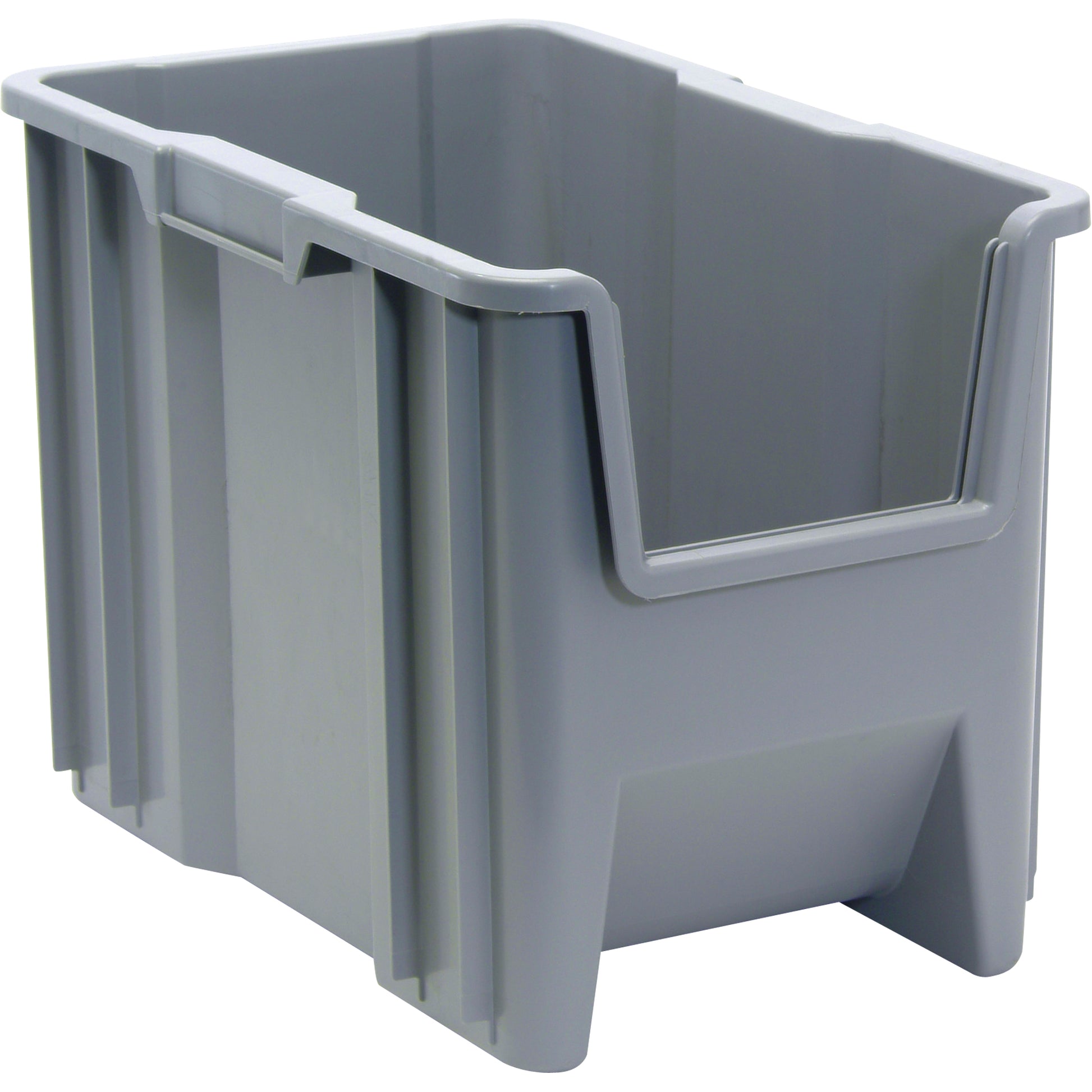 Giant Stacking Containers, 10-7/8" W x 12-1/2" H x 17-1/2" D, Grey