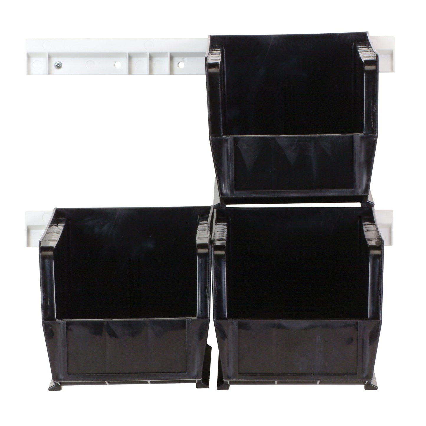 Hang-n-Stack Bin Complete Package, 5-1/2" W x 5" H x 10-7/8" D, Black