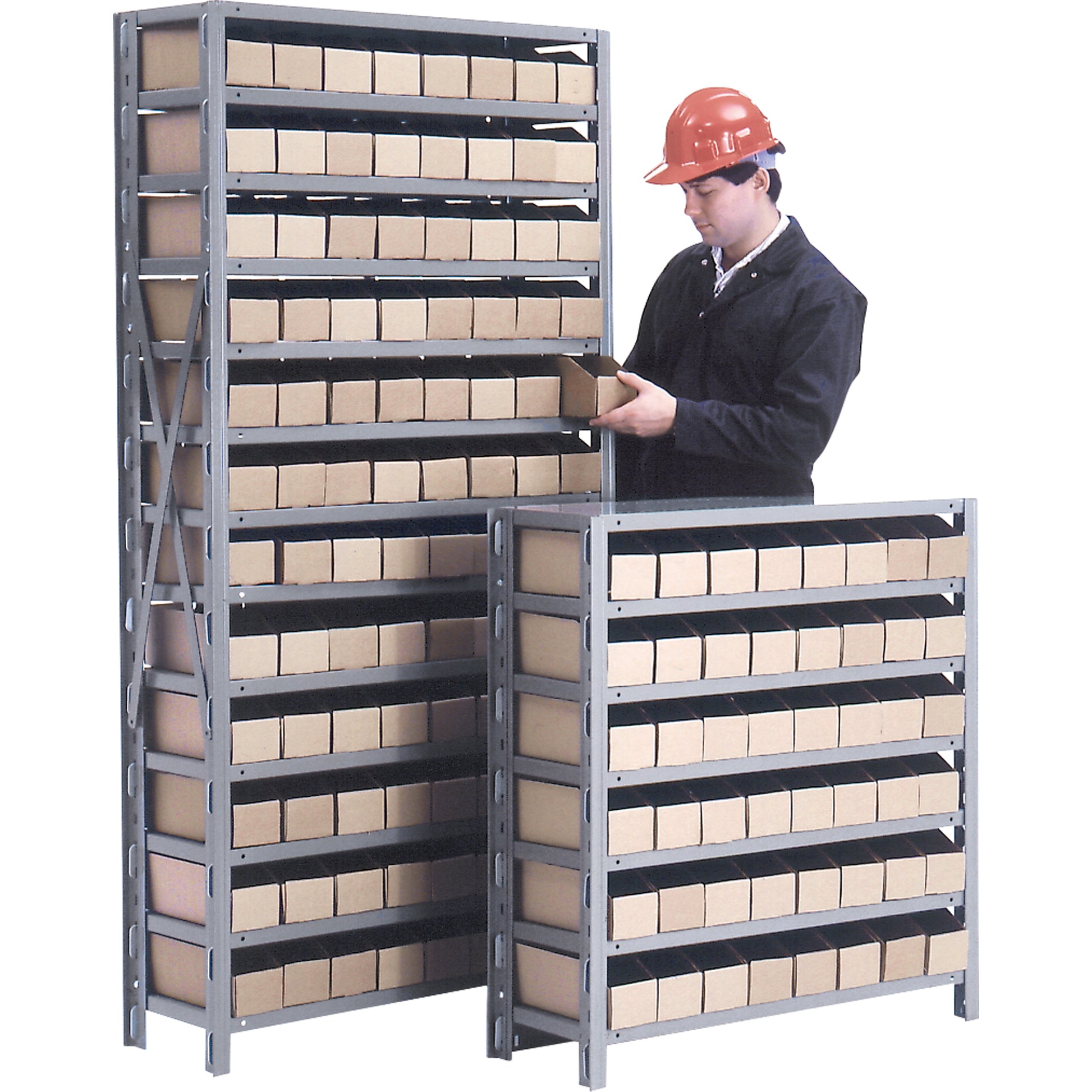 Parts Storage Shelving Units, Steel, Boltless, 800 lbs. Capacity, 36" W x 76" H x 12" D