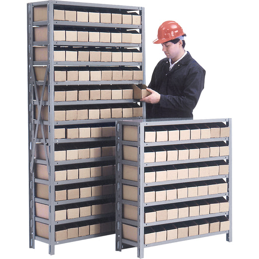 Parts Storage Shelving Units, Steel, Boltless, 800 lbs. Capacity, 36" W x 76" H x 12" D