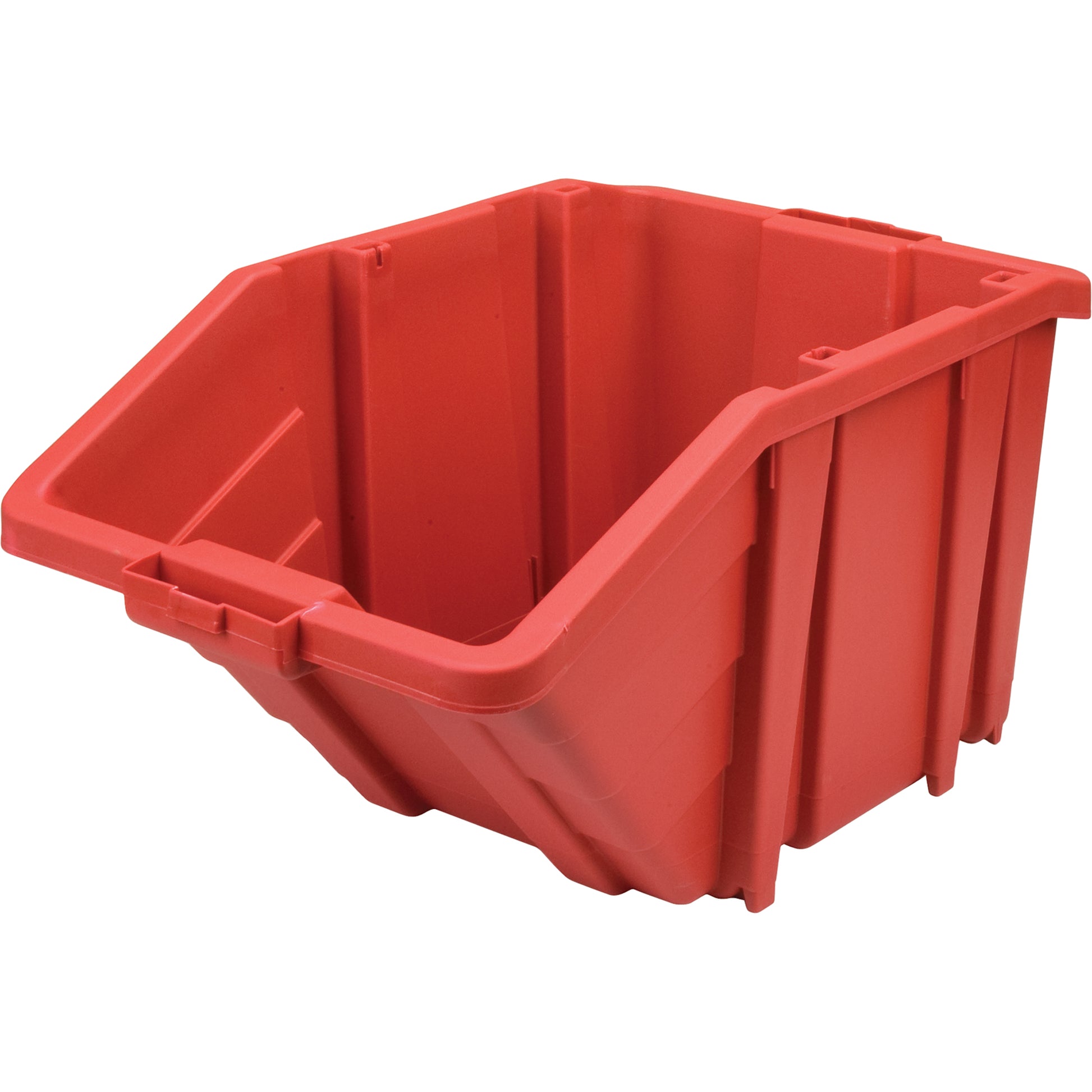 Jumbo Plastic Bin, 15-1/2" W x 13" H x 25" D, Red, 200 lbs. Capacity