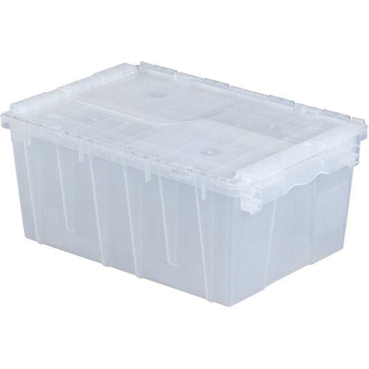 Flipak® Polypropylene Plastic (PP) Distribution Containers, 21.8" x 15.2" x 9.3", Clear