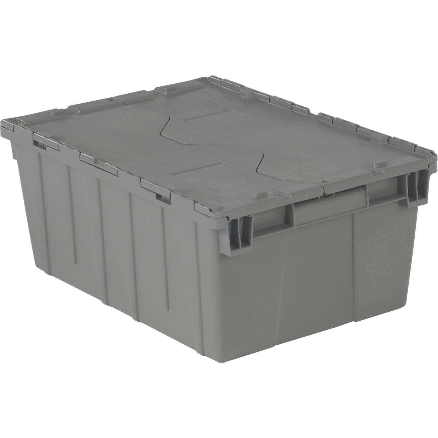 Flipak® Polyethylene Plastic (PE) Distribution Containers, 21.9" x 15.2" x 9.3", Grey