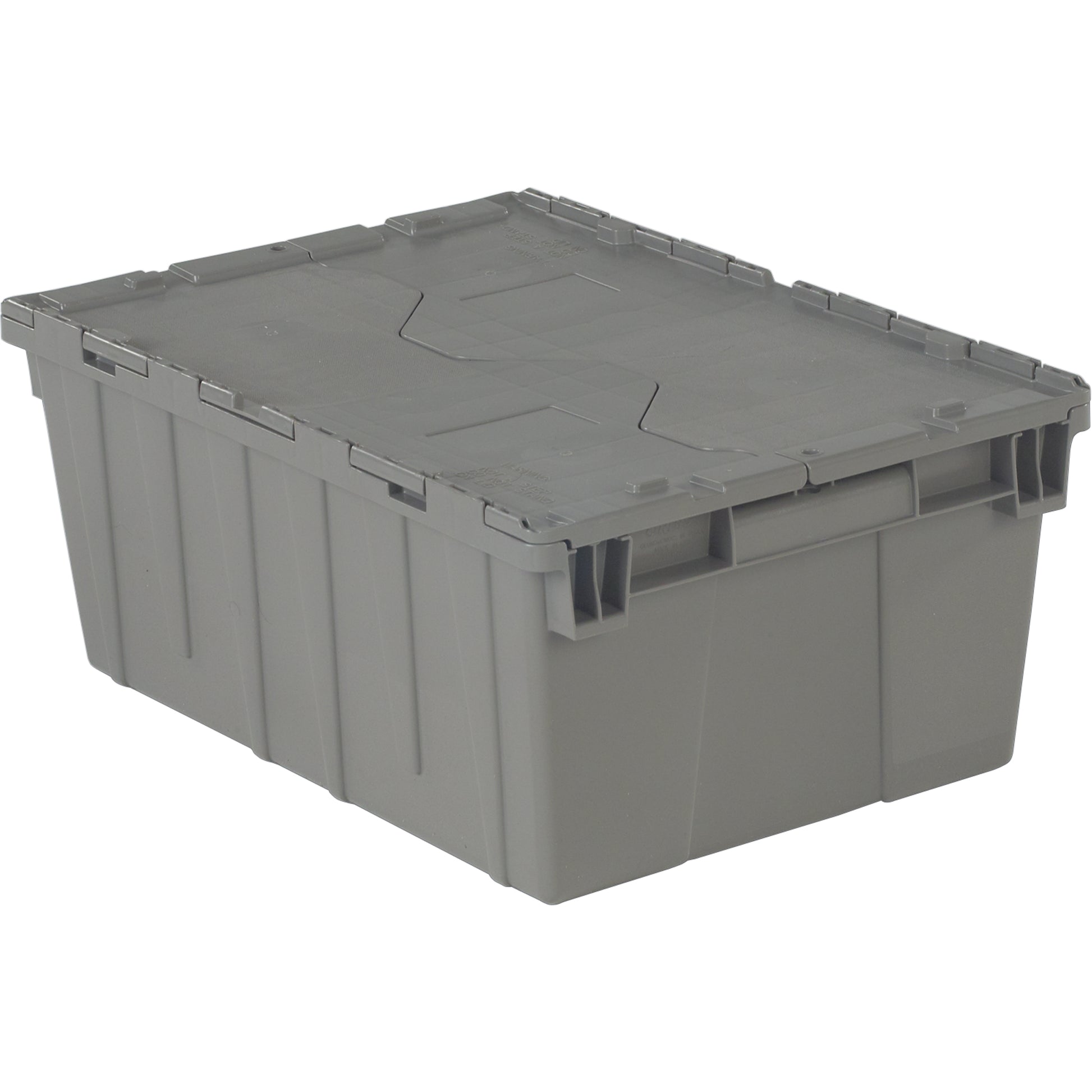 Flipak® Polyethylene Plastic (PE) Distribution Containers, 21.9" x 15.2" x 9.3", Grey