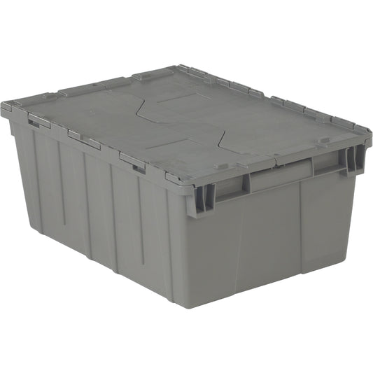 Flipak® Polyethylene Plastic (PE) Distribution Containers, 21.9" x 15.2" x 9.3", Grey