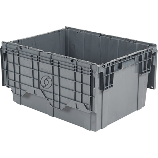 Flipak™ Polyethylene Plastic (PE) Distribution Containers, 27.9" x 20.9" x 15.2", Grey
