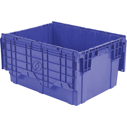 Flipak™ Polyethylene Plastic (PE) Distribution Containers, 27.9" x 20.9" x 15.2", Blue