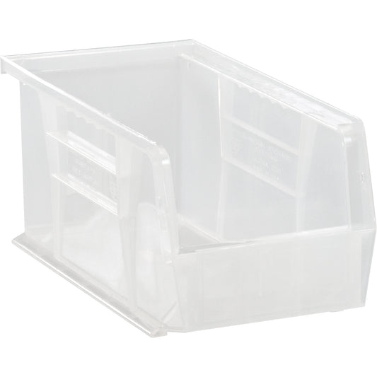 Clear-View Ultra Stack & Hang Bin, 4-1/8" W x 4" H x 10-7/8" D, Clear