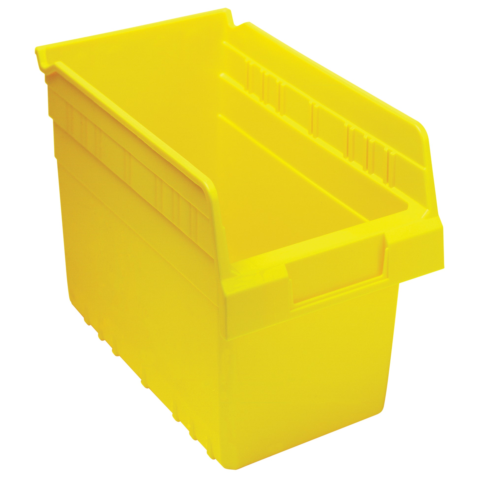 Store-Max Shelf Bins, 6-5/8" W x 8" H x 11-5/8" D, Yellow, 44 lbs. Capacity