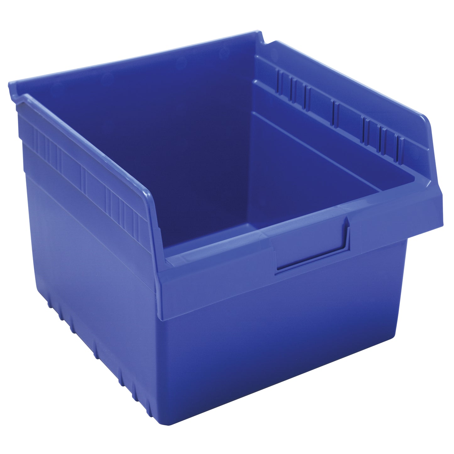Store-Max Shelf Bins, 11-1/8" W x 8" H x 11-5/8" D, Blue, 44 lbs. Capacity