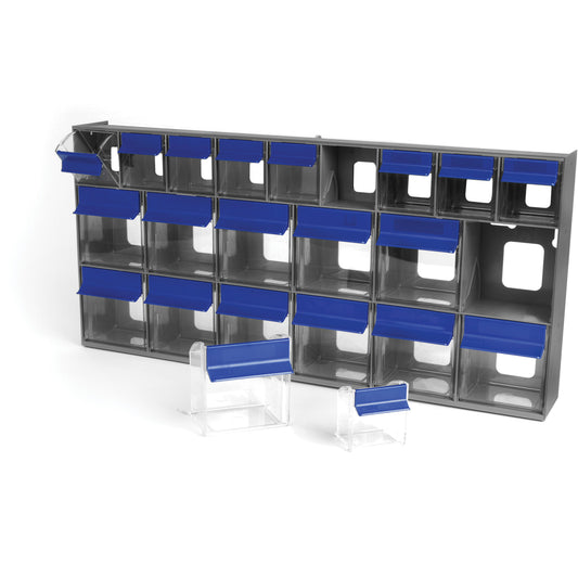 Tilt Bins Unit, 23-5/8" W x 3-5/8" D x 11-1/6" H, 21 Drawers