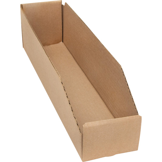 Deep Corrugated Parts Bins, 3-3/4" W x 17-1/4" D x 4-1/2" H, Beige
