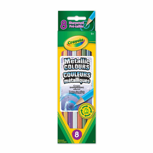 Crayola Metallic Coloured Pencils, 8 Count (Case of 12)
