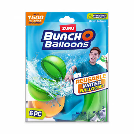 BUNCH O BALLOONS - REUSABLE WATER BALLOONS 6PK (Case of 9)