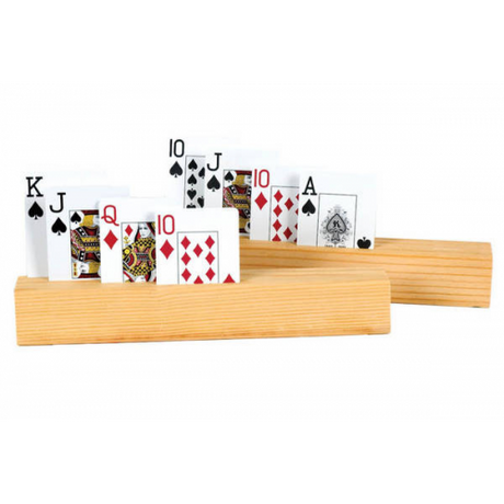 2PC 11" 4 SLOT WOODEN CARD HOLDER (Case of 24)