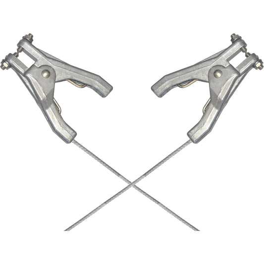 Heavy-Duty Bonding & Grounding Wire Assemblies - Two Hand Clamp Connectors