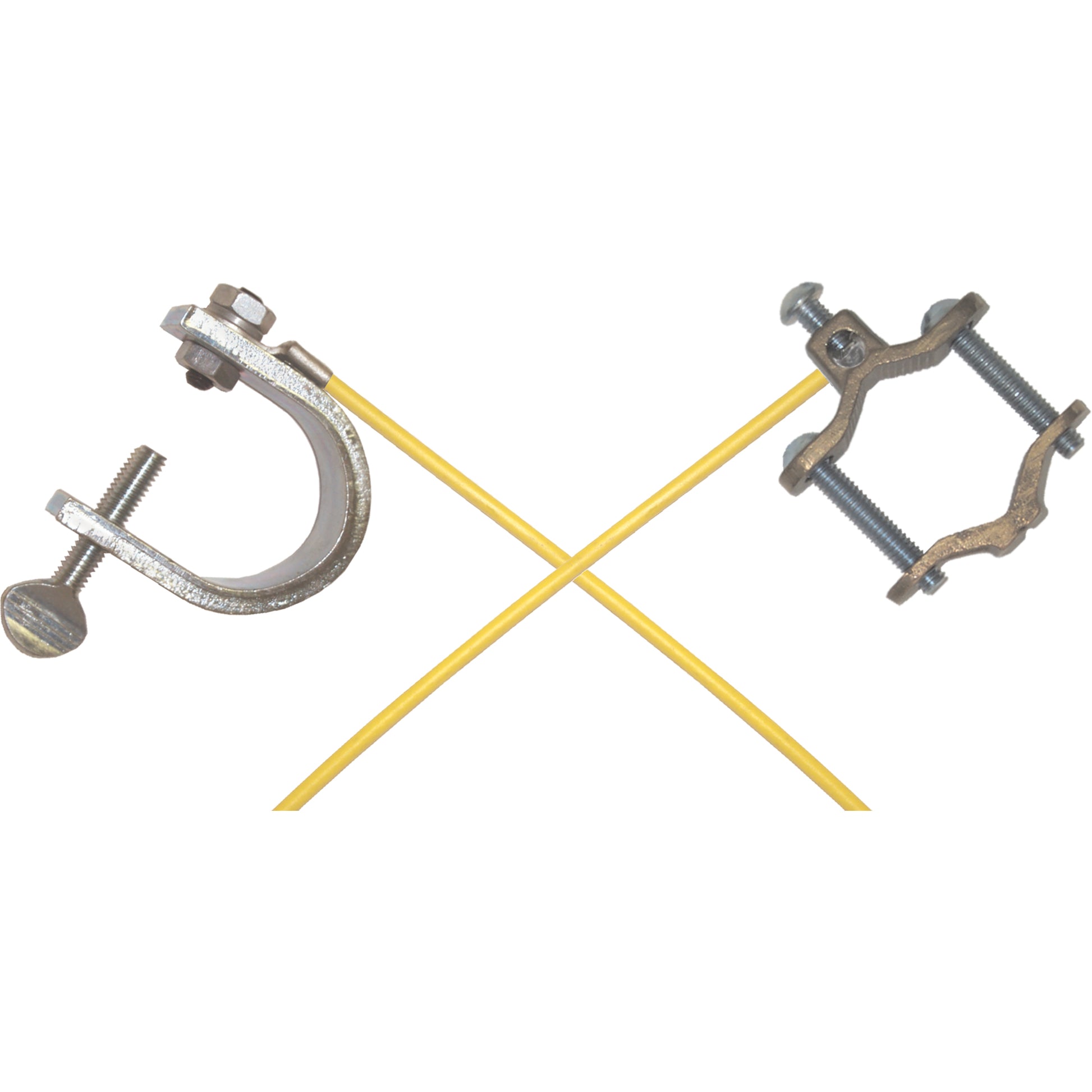 Light-Duty Bonding & Grounding Wire Assemblies - Pipe Clamp & Large C-Clamps