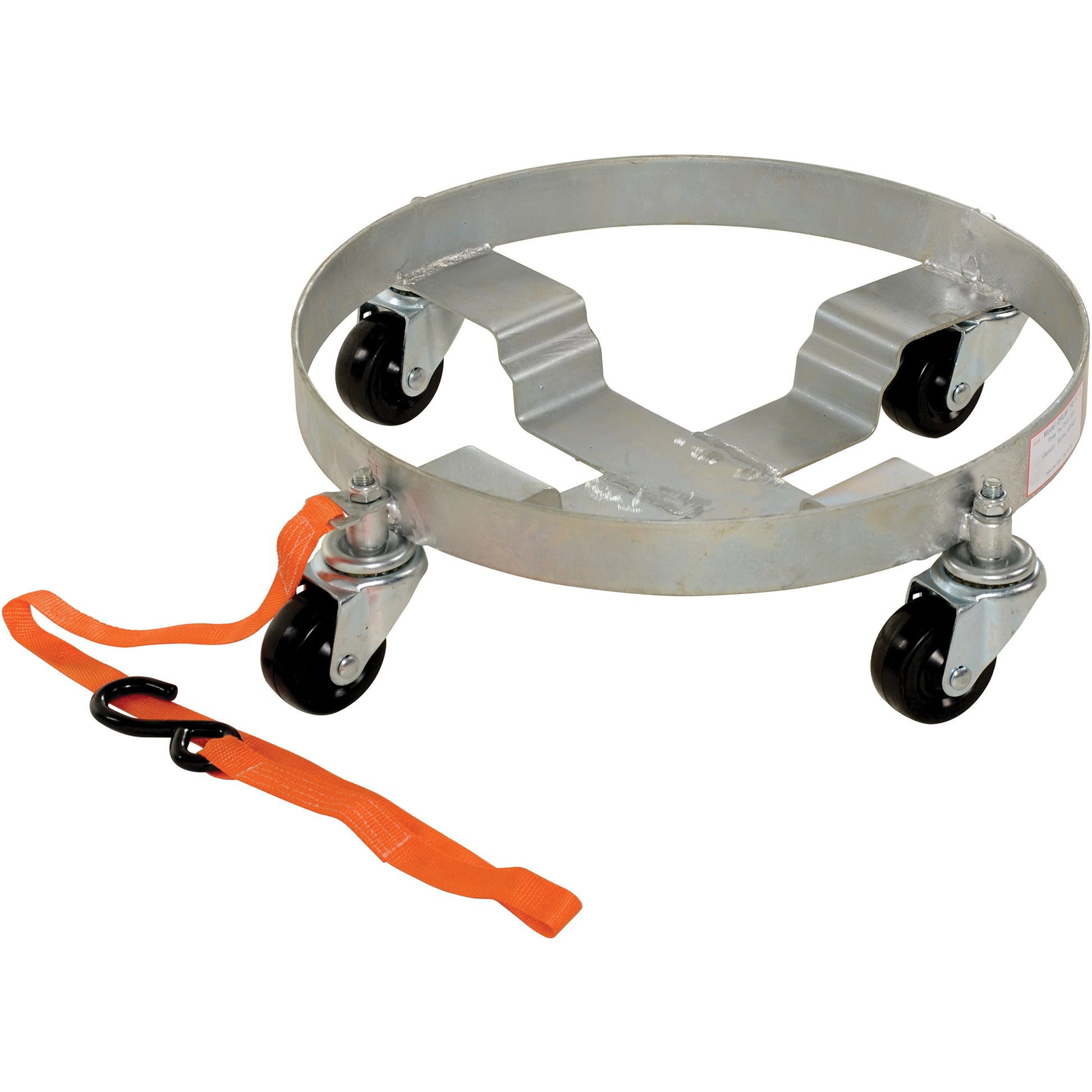 Multi-Tier Drum Dollies, Steel, 900 lbs. Capacity, 19" Diameter, Rubber Casters