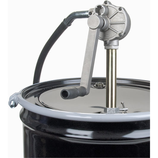 Rotary Type Drum Pump, Aluminum, Fits 15-55 Gal., 6-3/4 oz. per revolution