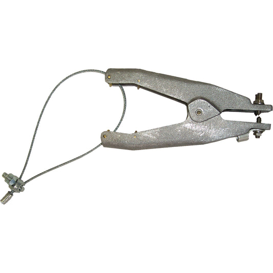 Static Grounding Clamp (GAT Series), Cast Aluminum Body Material, Brass Cup Point Material, 2 Isolated Cup Points Configuration, 1-1/4" Max. Opening