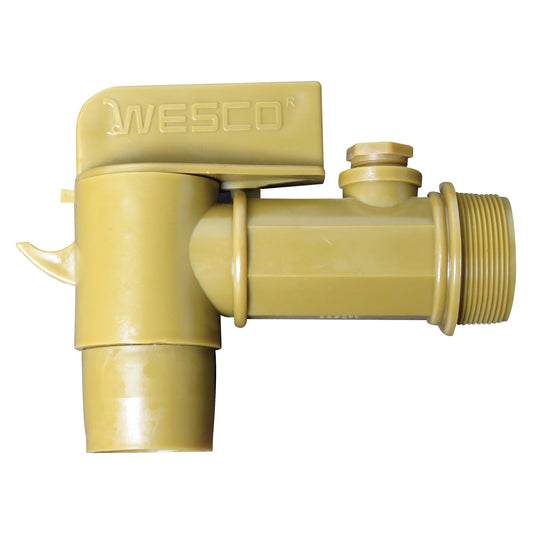 2" NPT Polyethylene Deluxe Drum Faucet, Polyethylene, 2" NPT