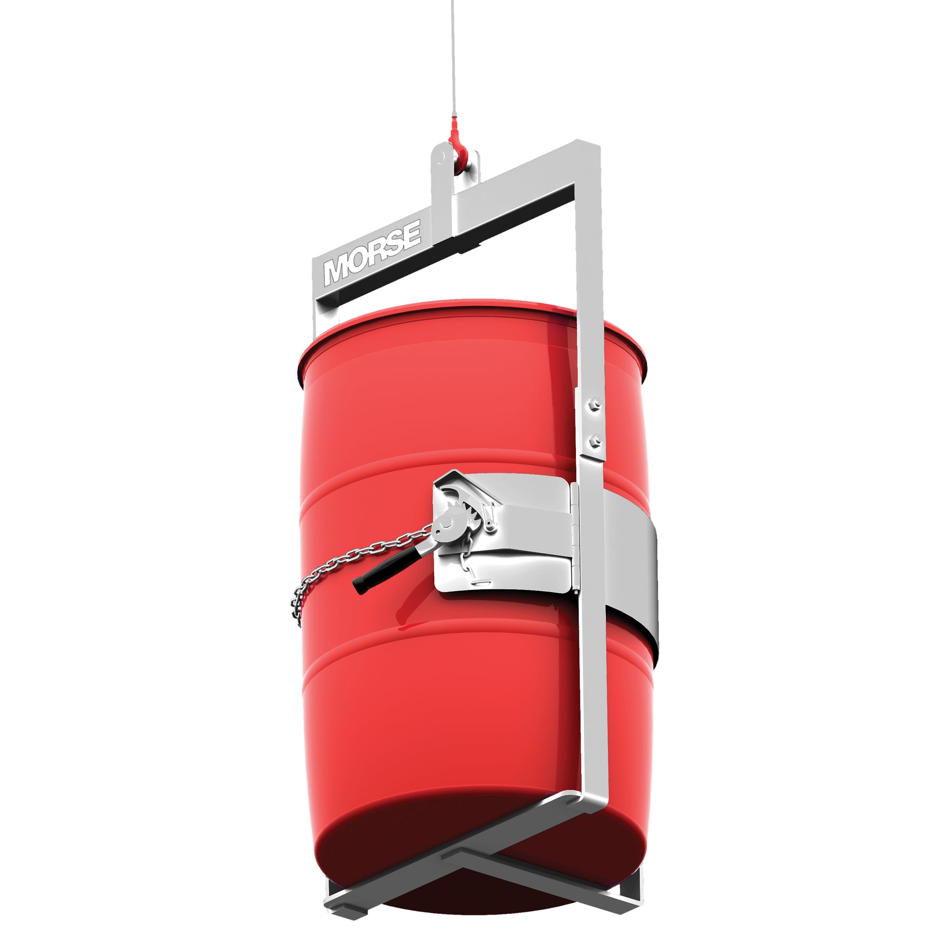 Stainless Steel Below-Hook Drum Lifter, 30 - 55 US Gal. (25 - 45 Imperial Gal.), 1000 lbs./454 kg Cap.