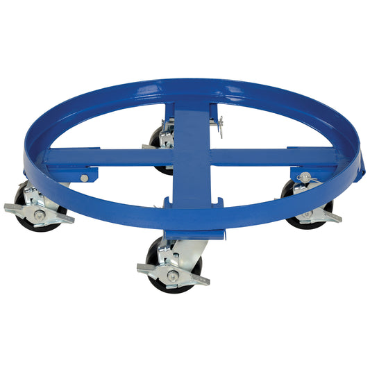 Heavy Duty Drum Dolly, Steel, 2000 lbs. Capacity, 24-1/8" Diameter, Phenolic Casters