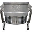 Cam & Groove Coupling, Stainless Steel, Type B, 2-1/2", Male NPT, 150 PSI
