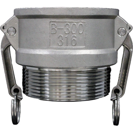 Cam & Groove Coupling, Stainless Steel, Type B, 3/4", Male NPT, 250 PSI