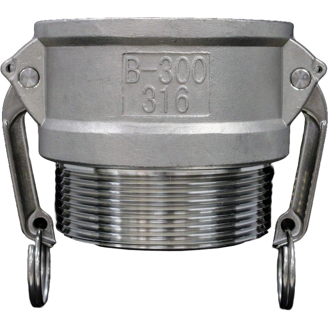 Cam & Groove Coupling, Stainless Steel, Type B, 3/4", Male NPT, 250 PSI