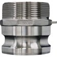 Cam & Groove Coupling, Stainless Steel, Type F, 3", Male NPT, 200 psi