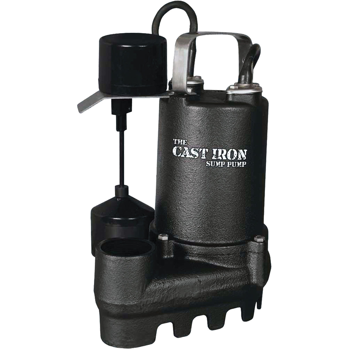 Cast Iron Submersible Sump Pump with Vertical Float Switch, 67 GPM, 33 V, 5 A, 1/3 HP