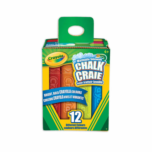 Crayola Washable Sidewalk Chalk, 12 Count (Case of 4)