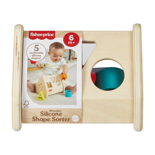 FP - WOOD - WOODEN SILICONE SHAPE SORTER (Case of 2)