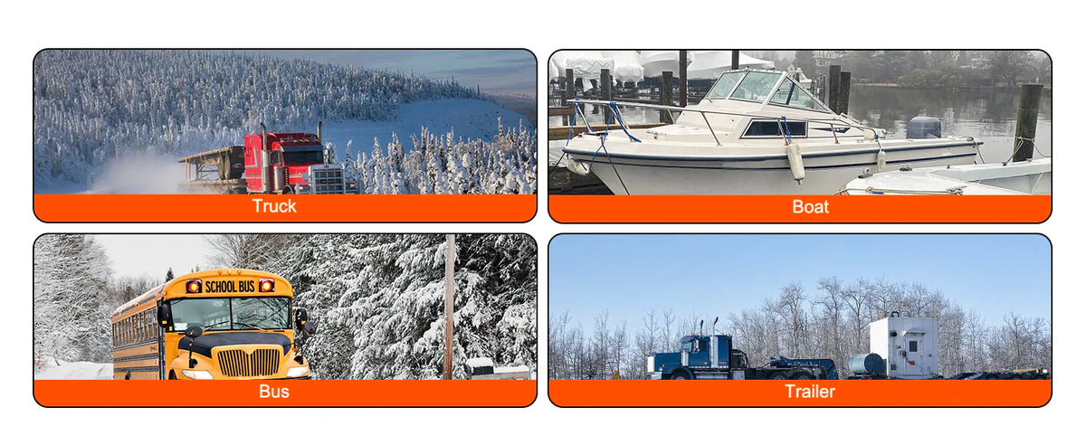 VEVOR 8KW Diesel Air Heater Muffler Diesel Heater 12V 8000W Diesel Parking Heater Remote Control Remote Control with LCD Switch for Car Bus Trucks Motorhome and Boats extra image