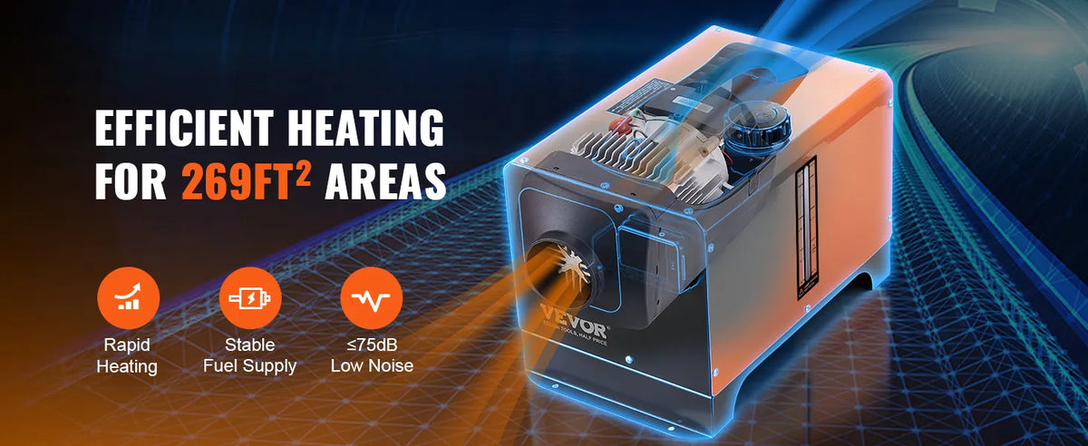 VEVOR 8 KW Diesel Air Heater, Bluetooth App Control All-on-one Diesel Heater with Automatic Altitude Adjustment, Remote Control and LCD, Portable Parking Heater for RV Trailer Camper Van Boat extra image