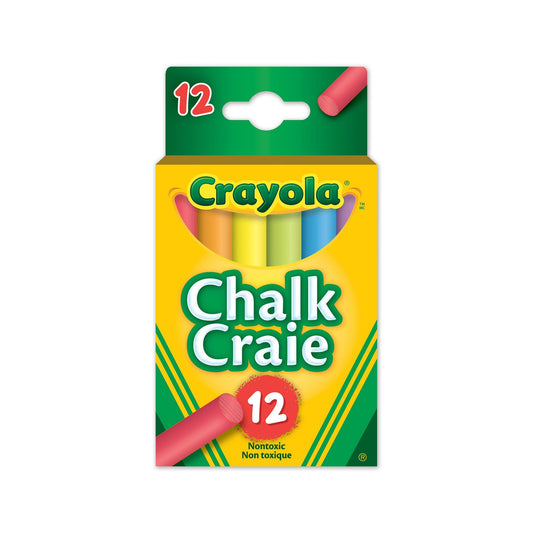 Crayola Coloured Chalk, 12 Count (Case of 10)