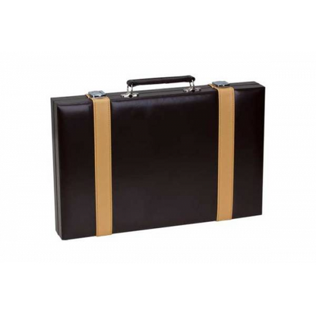 15" BROWN/TAN BACKGAMMON SET (Case of 6)