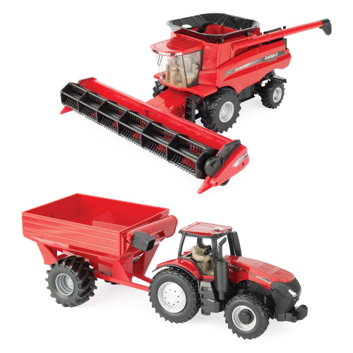1:32 CASE IH COMBINE HARVESTING SET - RED (Case of 4)