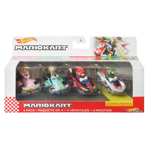 HOT WHEELS - MARIO KART - 1:64 DIECAST 4pk ASST (Case of 3)
