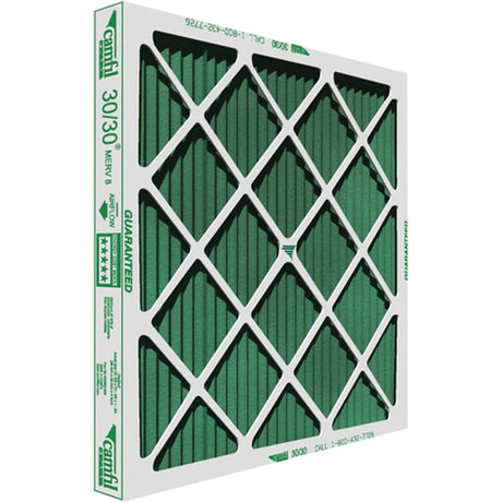 30/30® High-Capacity Pleated Panel Filters, Box, MERV 8, 16" W x 1" D x 25" H