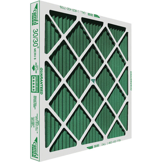 30/30® High-Capacity Pleated Panel Filters, Box, MERV 8, 24" W x 1" D x 24" H